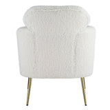 Connock White Teddy Sherpa Accent Chair - Ornate Home