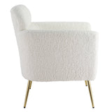 Connock White Teddy Sherpa Accent Chair - Ornate Home