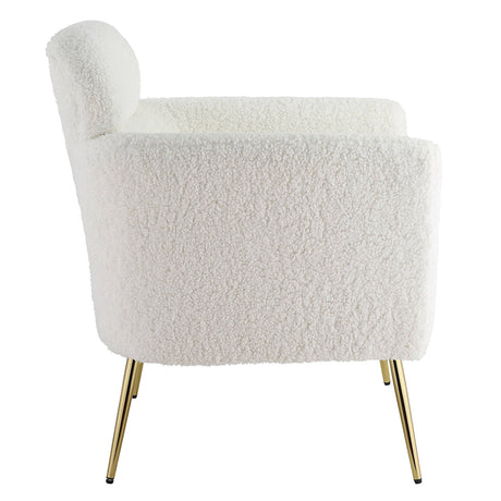 Connock White Teddy Sherpa Accent Chair - Ornate Home