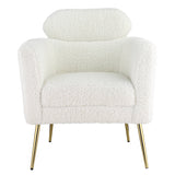 Connock White Teddy Sherpa Accent Chair - Ornate Home