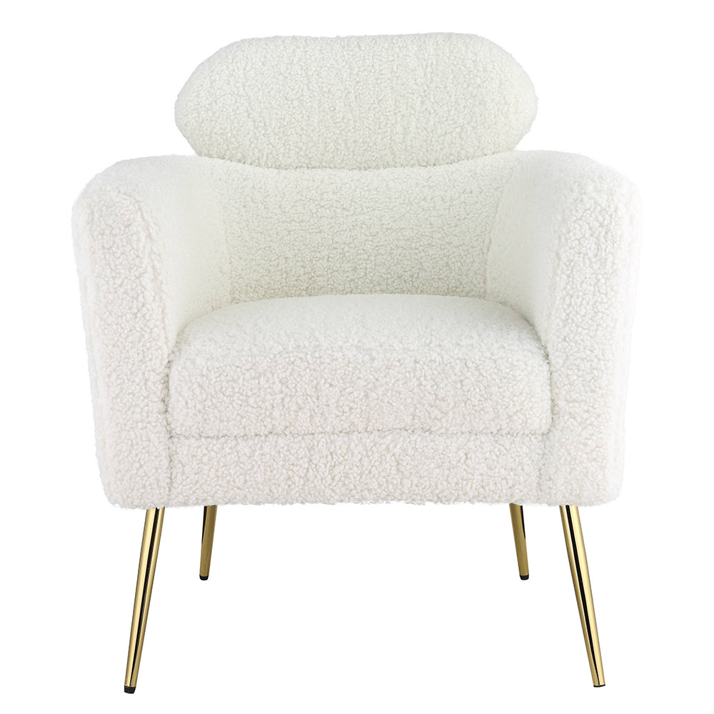 Connock White Teddy Sherpa Accent Chair - Ornate Home