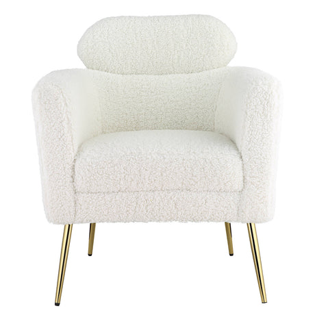 Connock White Teddy Sherpa Accent Chair - Ornate Home