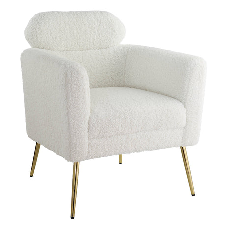 Connock White Teddy Sherpa Accent Chair - Ornate Home