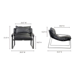 Connor Black Club Chair - Ornate Home