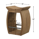 Connor Brown/Woodtone Modern Wood Counter Stool - Ornate Home