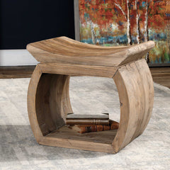 Connor Elm Accent Stool - Ornate Home