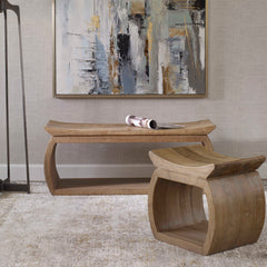 Connor Elm Accent Stool - Ornate Home