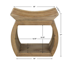 Connor Elm Accent Stool - Ornate Home