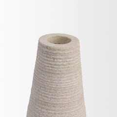 Cono Off-White Marble Cone Shaped Candle Holders (Set of 2)