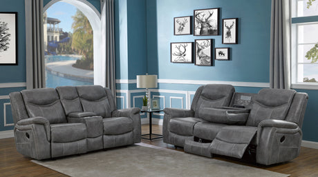 Conrad Grey 2pc Motion Sofa & Loveseat - Ornate Home
