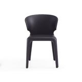 Conrad Leather Dining Chair in Black (set of 2) - Ornate Home