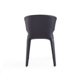 Conrad Leather Dining Chair in Black (set of 2) - Ornate Home