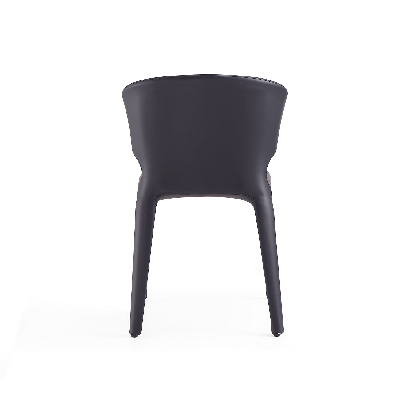 Conrad Leather Dining Chair in Black (set of 2) - Ornate Home