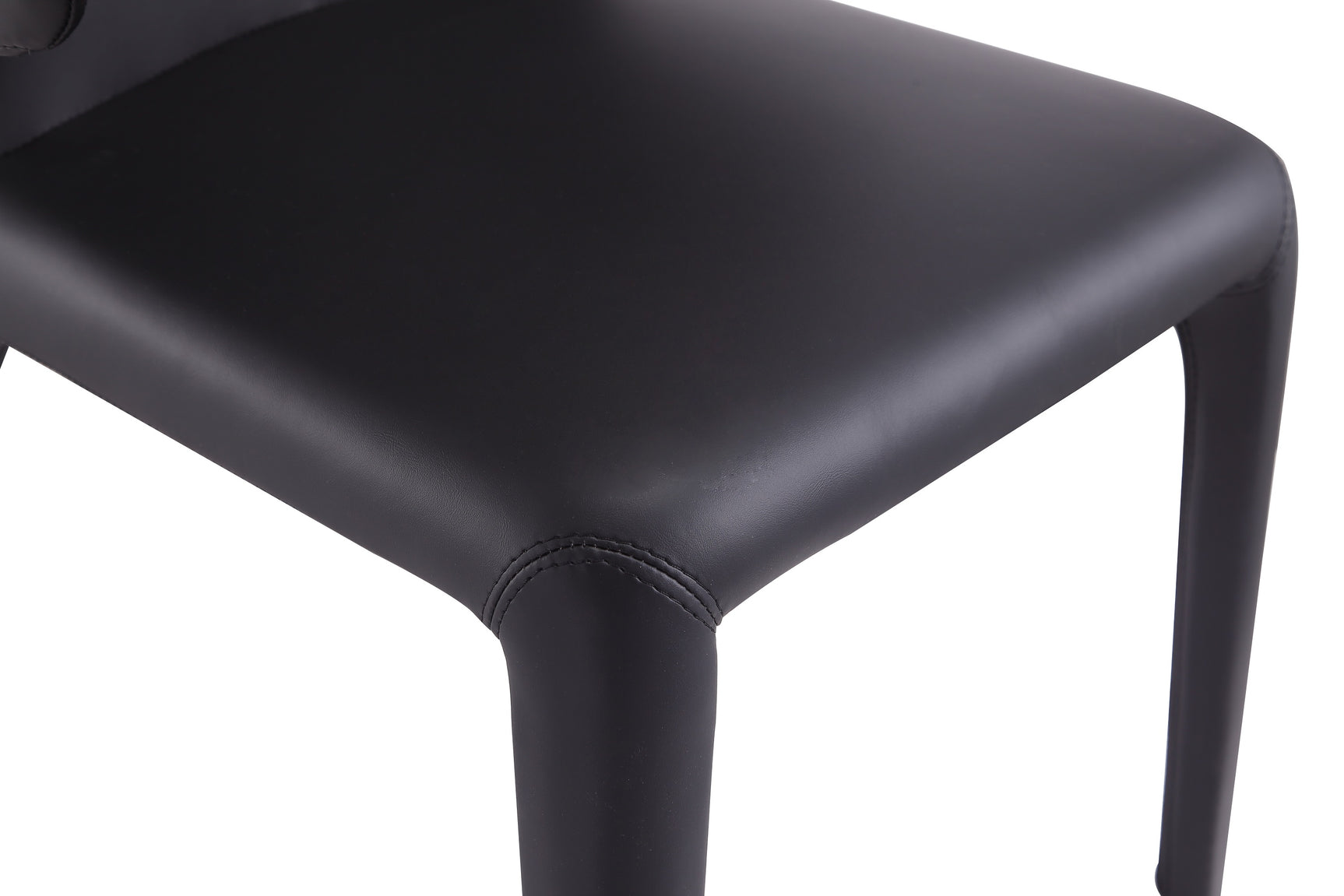 Conrad Leather Dining Chair in Black (set of 2) - Ornate Home