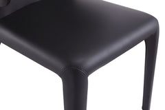 Conrad Leather Dining Chair in Black (set of 2) - Ornate Home