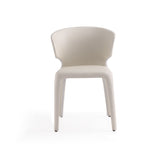 Conrad Leather Dining Chair in Cream (set of 2) - Ornate Home