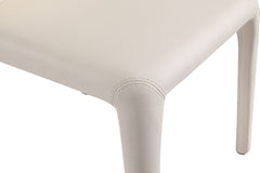 Conrad Leather Dining Chair in Cream (set of 2) - Ornate Home