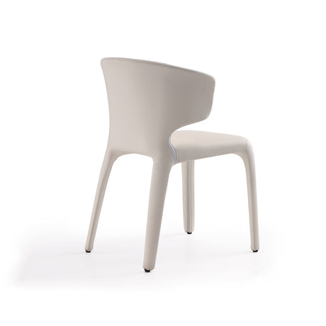 Conrad Leather Dining Chair in Cream (set of 2) - Ornate Home