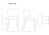 Conrad Leather Dining Chair in Grey (set of 2) - Ornate Home