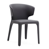 Conrad Leather Dining Chair in Grey (set of 2) - Ornate Home