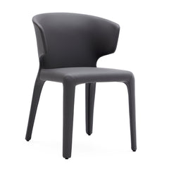 Conrad Leather Dining Chair in Grey (set of 2) - Ornate Home