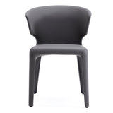 Conrad Leather Dining Chair in Grey (set of 2) - Ornate Home