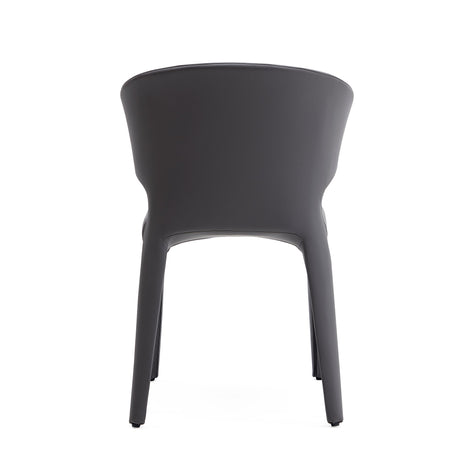 Conrad Leather Dining Chair in Grey (set of 2) - Ornate Home