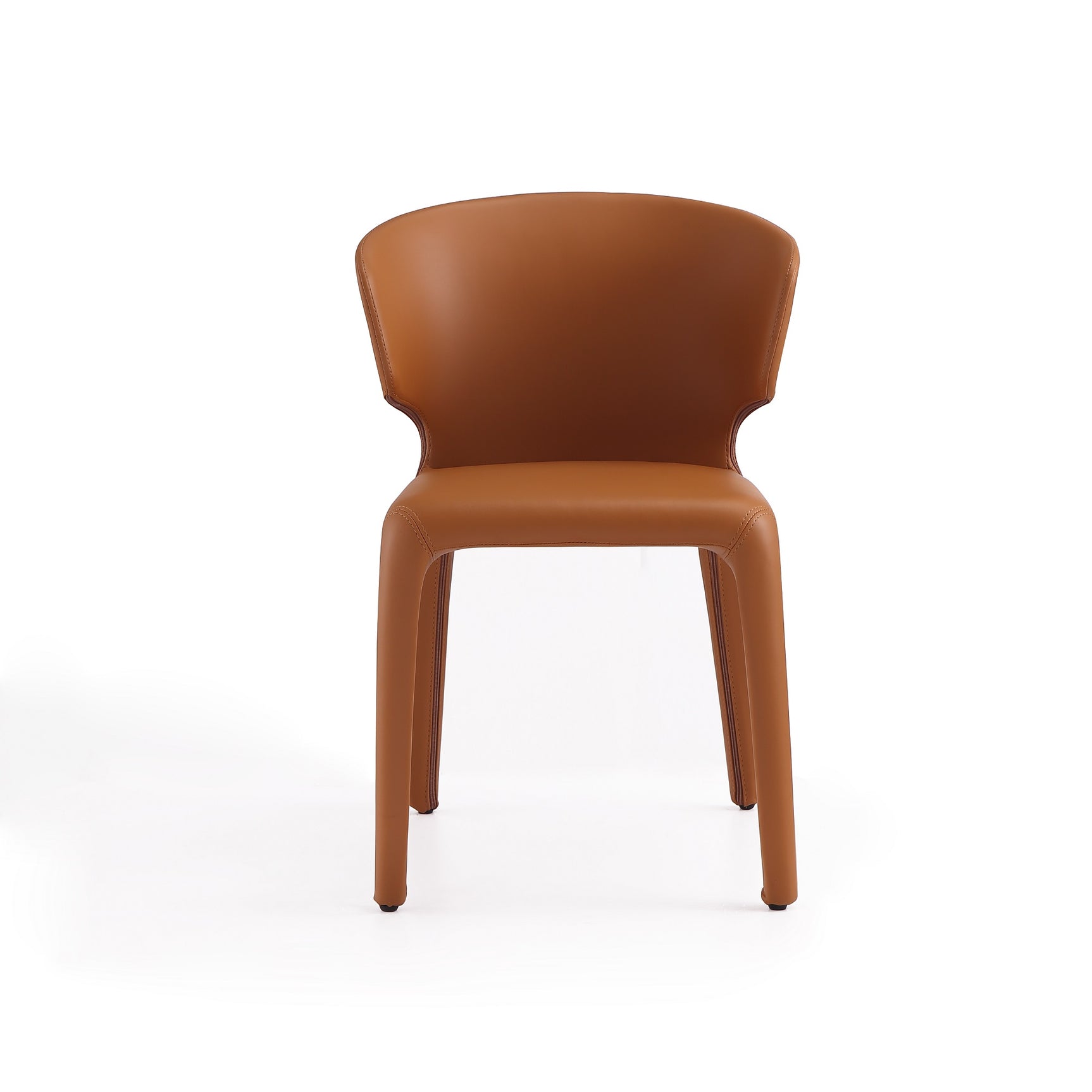 Conrad Leather Dining Chair in Saddle (set of 2) - Ornate Home