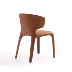 Conrad Leather Dining Chair in Saddle (set of 2) - Ornate Home