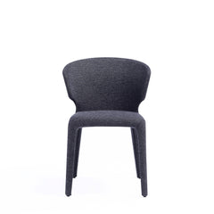 Conrad Woven Tweed Dining Chair in Black (set of 2) - Ornate Home