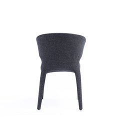 Conrad Woven Tweed Dining Chair in Black (set of 2) - Ornate Home