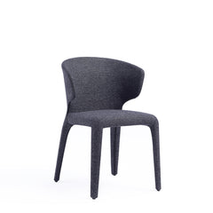 Conrad Woven Tweed Dining Chair in Black (set of 4) - Ornate Home