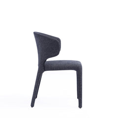 Conrad Woven Tweed Dining Chair in Black (set of 4) - Ornate Home