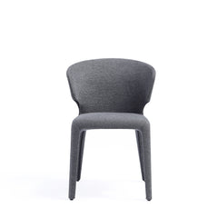 Conrad Woven Tweed Dining Chair in Grey (set of 2) - Ornate Home