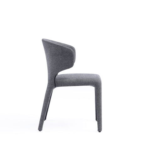 Conrad Woven Tweed Dining Chair in Grey (set of 2) - Ornate Home