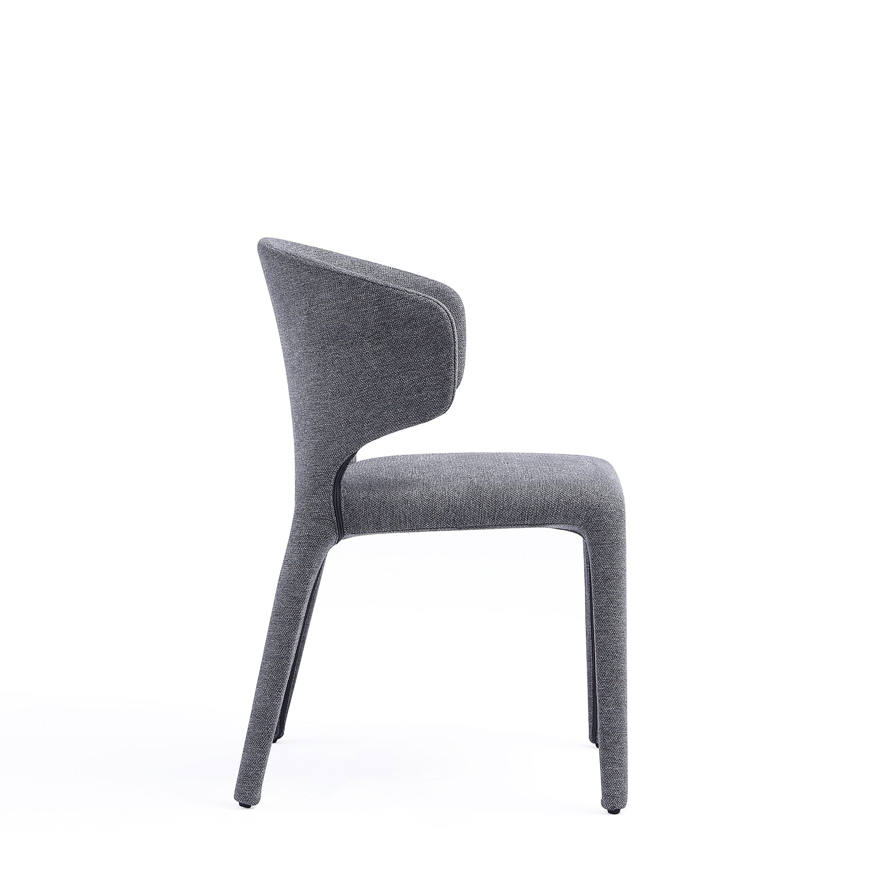 Conrad Woven Tweed Dining Chair in Grey (set of 4) - Ornate Home