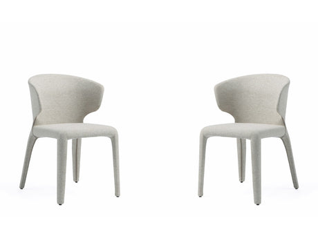 Conrad Woven Tweed Dining Chair in Wheat (set of 2) - Ornate Home