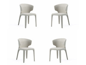 Conrad Woven Tweed Dining Chair in Wheat (set of 4) - Ornate Home