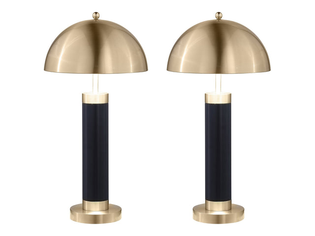Conroe Black Table Lamp (Set of 2) - Ornate Home