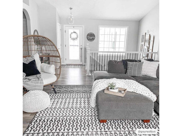 Constantin Black & White Area Rug - Clearance - Ornate Home