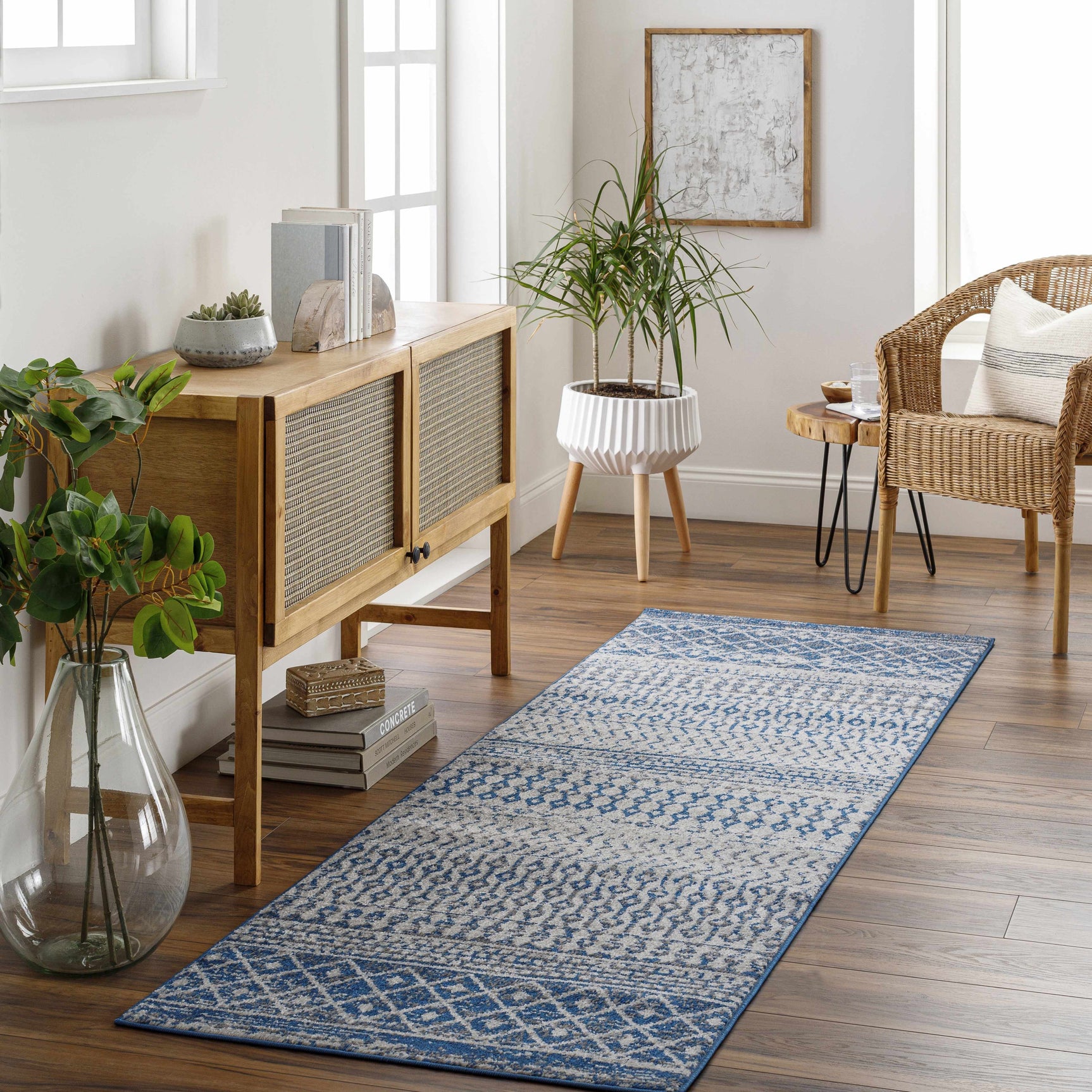 Constantin Blue Area Rug - Clearance - Ornate Home