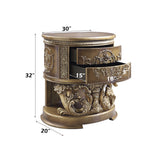Constantine Brown & Gold Finish Nightstand - Ornate Home