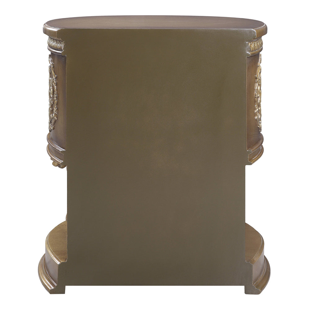 Constantine Brown & Gold Finish Nightstand - Ornate Home