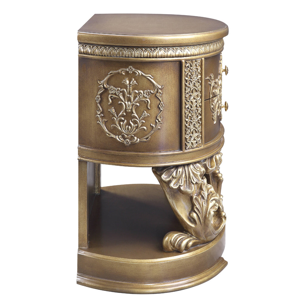 Constantine Brown & Gold Finish Nightstand - Ornate Home