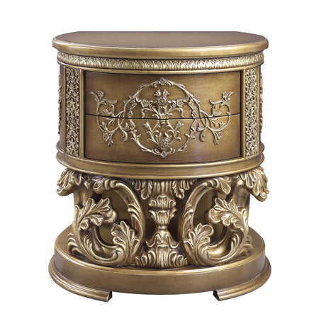 Constantine Brown & Gold Finish Nightstand - Ornate Home