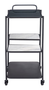 Constanza Black Bar Cart - Ornate Home
