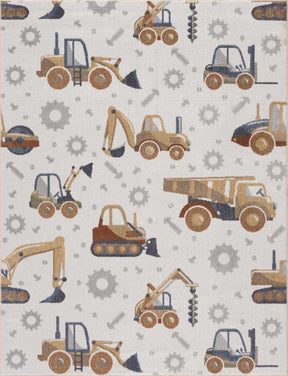 Construction Washable Kids Area Rug - Ornate Home