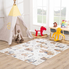 Construction Washable Kids Area Rug - Ornate Home