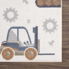 Construction Washable Kids Area Rug - Ornate Home