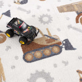 Construction Washable Kids Area Rug - Ornate Home